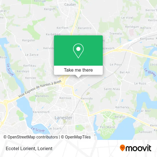 Mapa Ecotel Lorient