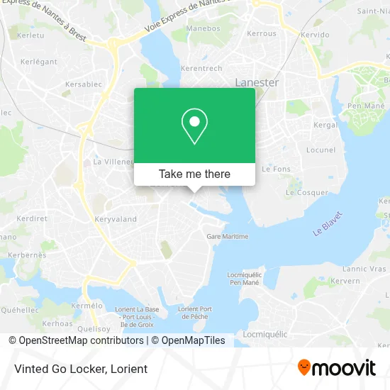Vinted Go Locker map