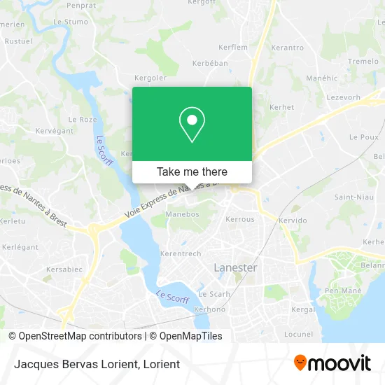 Jacques Bervas Lorient map