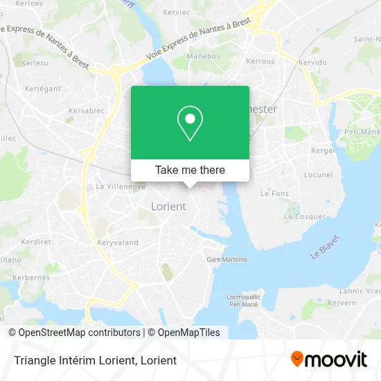 Triangle Intérim Lorient map