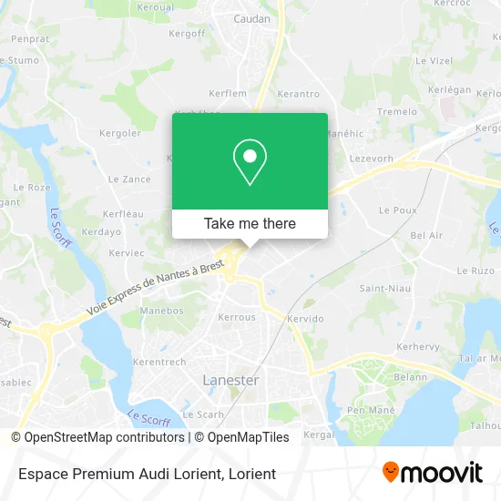 Espace Premium Audi Lorient map