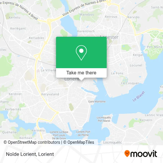Noïde Lorient map