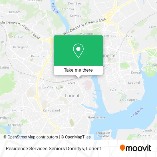 Résidence Services Seniors Domitys map