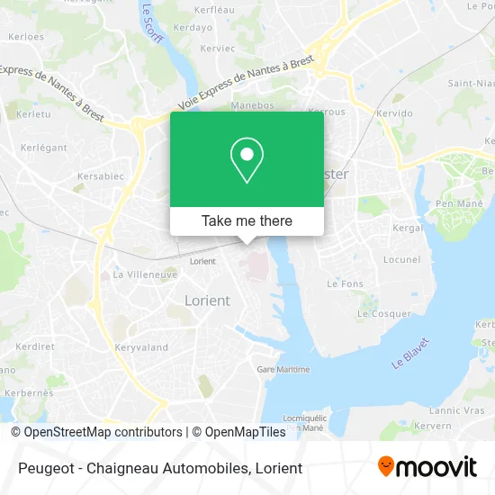 Peugeot - Chaigneau Automobiles map