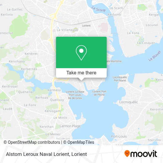 Alstom Leroux Naval Lorient map