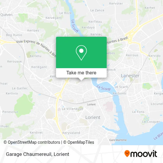 Mapa Garage Chaumereuil