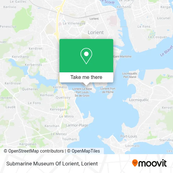 Submarine Museum Of Lorient map