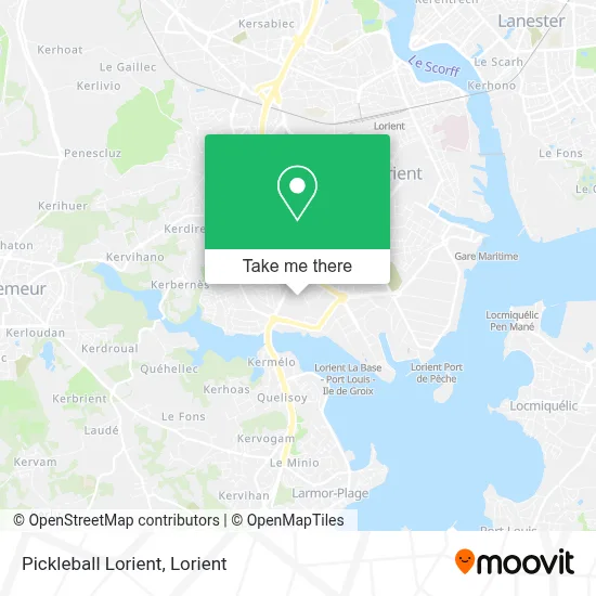Pickleball Lorient map