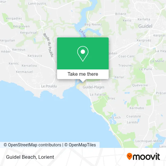Guidel Beach map