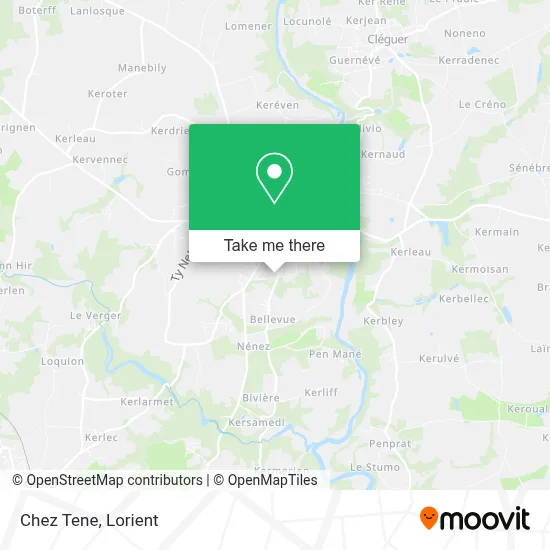 Chez Tene map