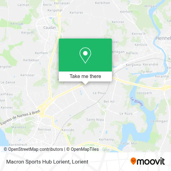 Macron Sports Hub Lorient map