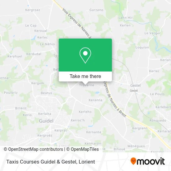 Taxis Courses Guidel & Gestel map