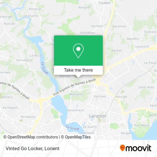 Vinted Go Locker map
