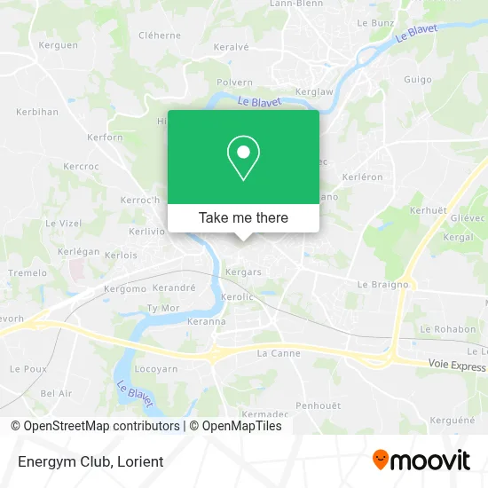 Energym Club map