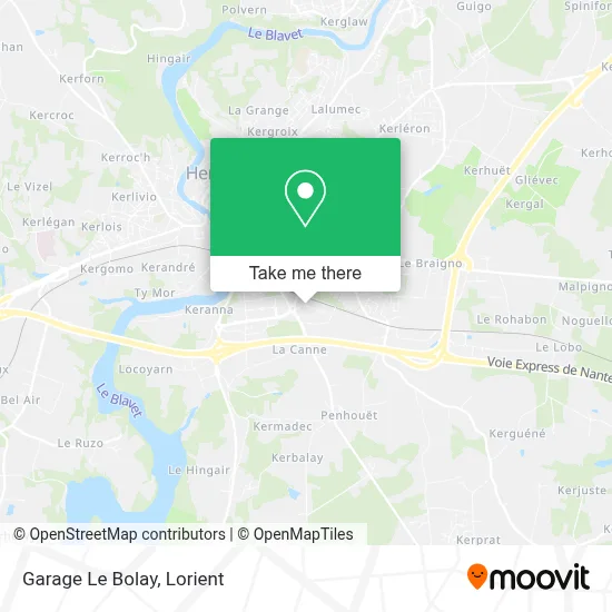 Garage Le Bolay map