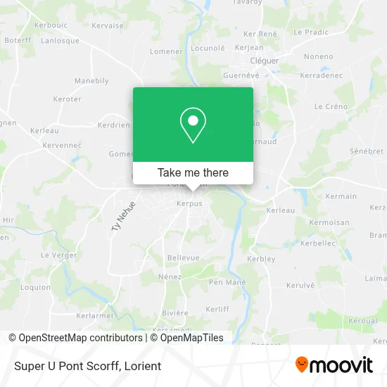 Super U Pont Scorff map