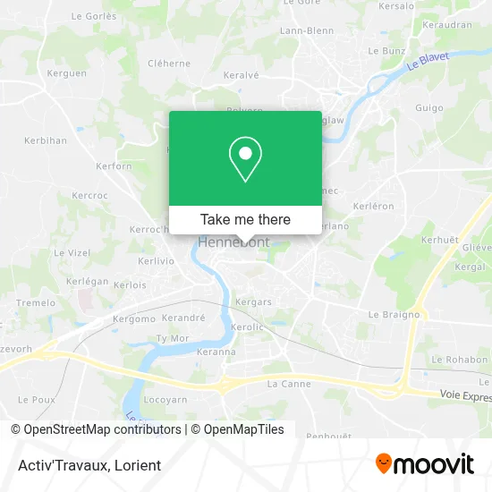 Activ'Travaux map