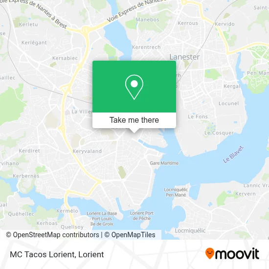 MC Tacos Lorient map