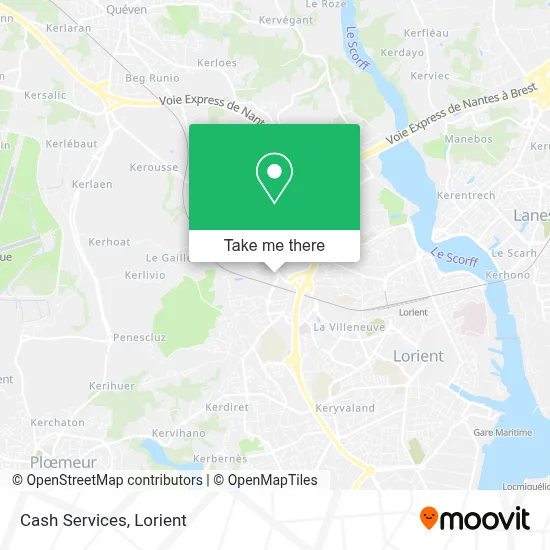 Cash Services map
