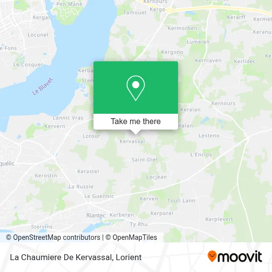 La Chaumiere De Kervassal map