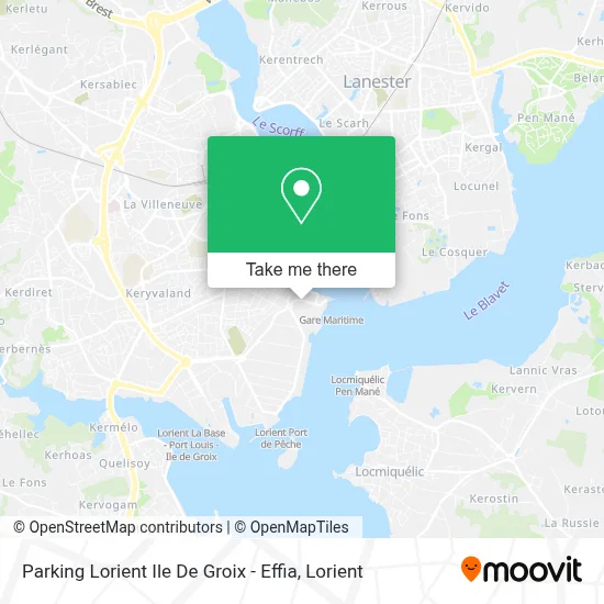 Parking Lorient Ile De Groix - Effia map