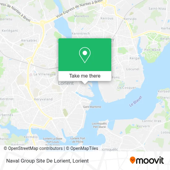 Naval Group Site De Lorient map