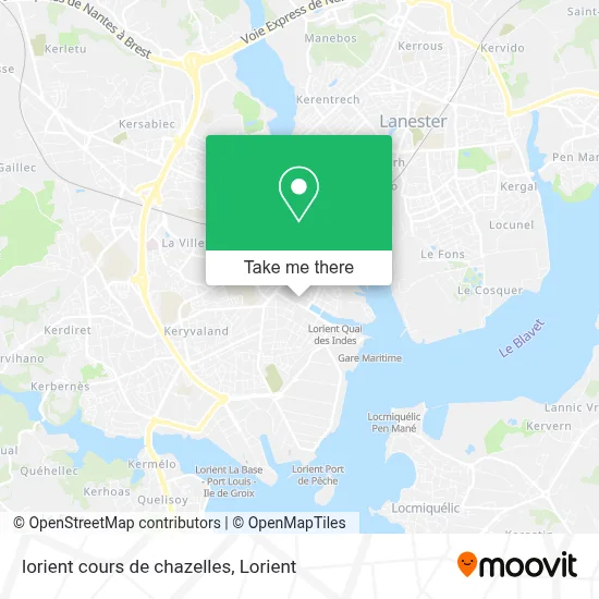 lorient cours de chazelles map