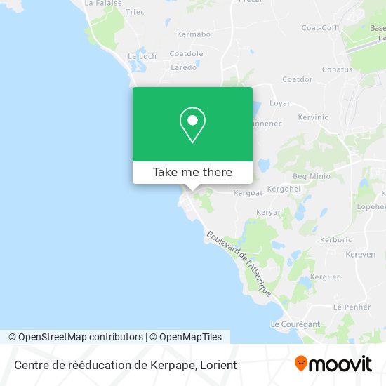 Centre de rééducation de Kerpape map