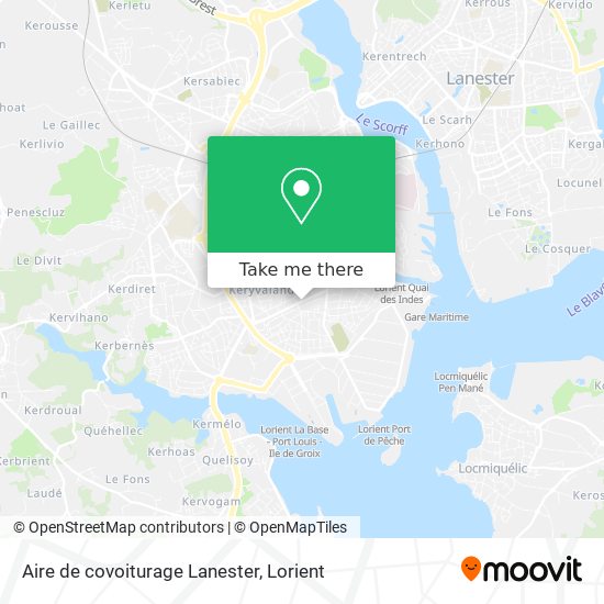 Aire de covoiturage Lanester map