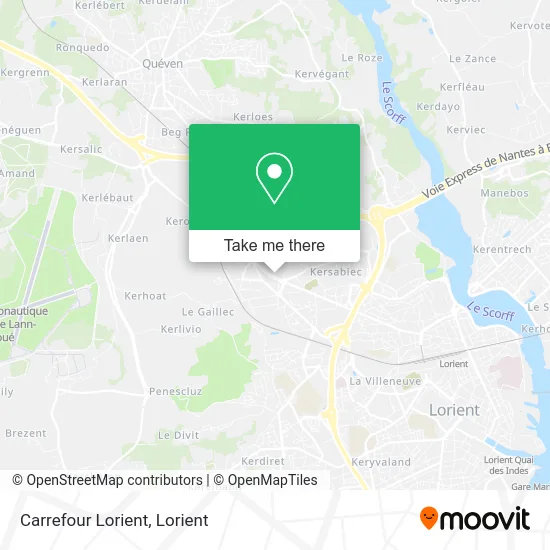 Carrefour Lorient map