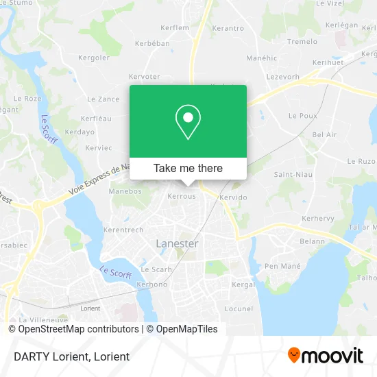 DARTY Lorient map