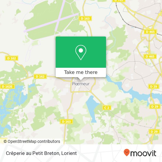 Mapa Crêperie au Petit Breton, 2 Rue Sainte-Anne 56270 Ploemeur