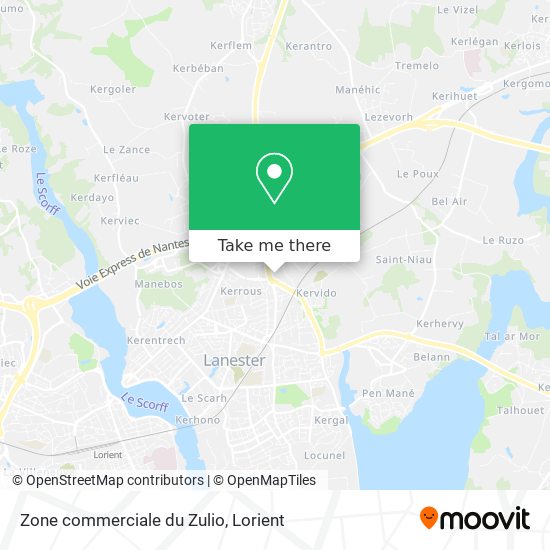 Mapa Zone commerciale du Zulio