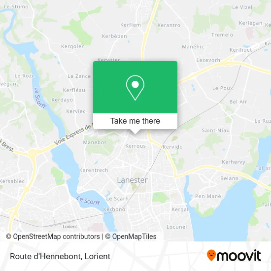 Route d'Hennebont map