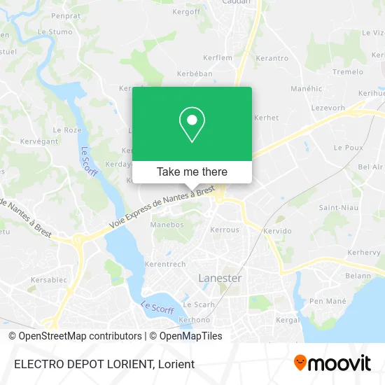 ELECTRO DEPOT LORIENT map