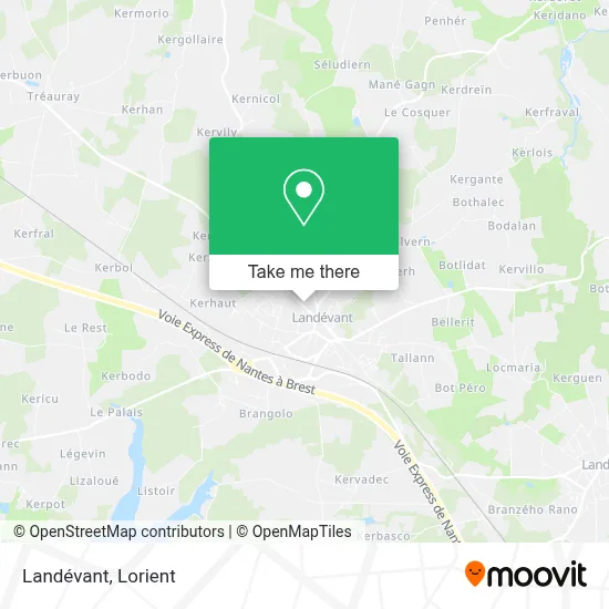 Landévant map