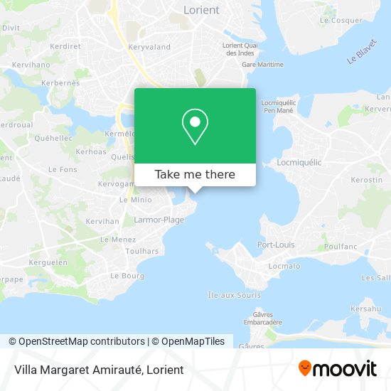 Villa Margaret Amirauté map