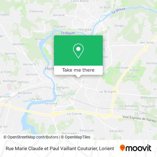 Rue Marie Claude et Paul Vaillant Couturier map