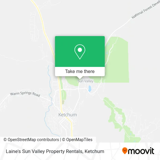 Laine's Sun Valley Property Rentals map