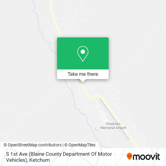 Mapa de S 1st Ave (Blaine County Department Of Motor Vehicles)