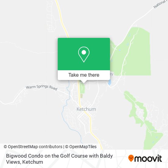 Mapa de Bigwood Condo on the Golf Course with Baldy Views