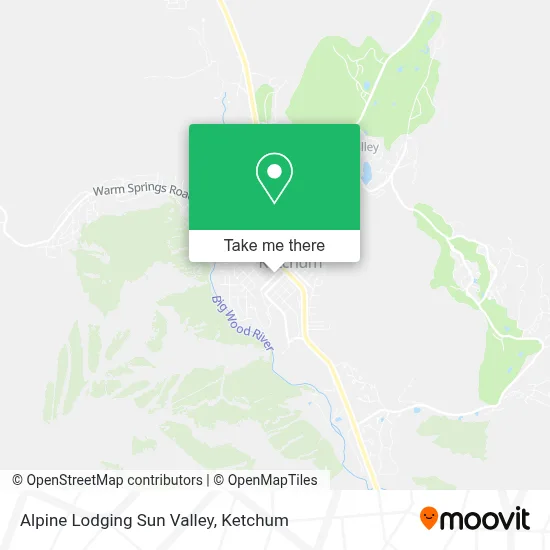 Alpine Lodging Sun Valley map