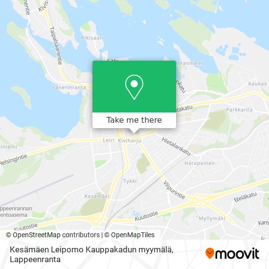 Kesämäen Leipomo Kauppakadun myymälä map