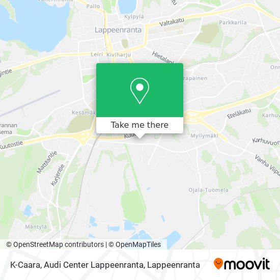 K-Caara, Audi Center Lappeenranta map