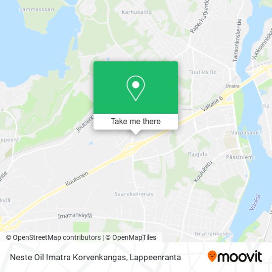 Neste Oil Imatra Korvenkangas map