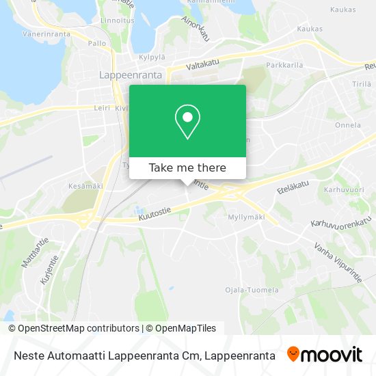 Neste Automaatti Lappeenranta Cm map