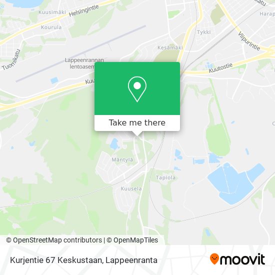 Kurjentie 67 Keskustaan map