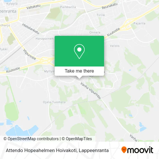Attendo Hopeahelmen Hoivakoti map