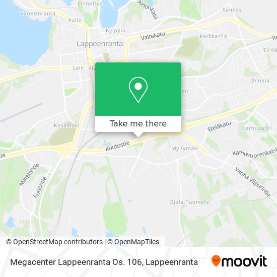 Megacenter Lappeenranta Os. 106 map