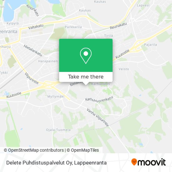 How to get to Delete Puhdistuspalvelut Oy in Lappeenranta by Bus?